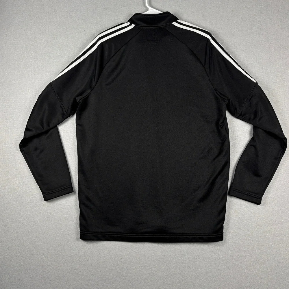 Adidas Golf 1/4 Zip Pullover 3-Stripe Performance Fleece Large Black